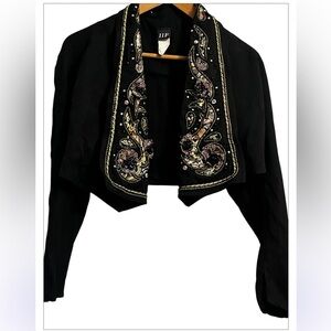 Vintage 80s IIF Embellished Abstract Jacket Sz M Women